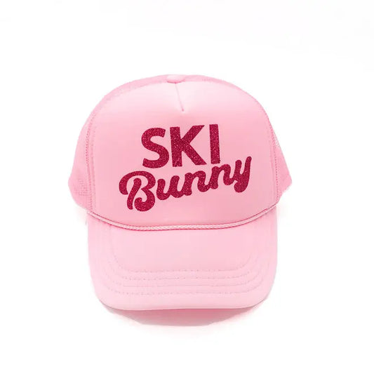 Pink Ski Bunny Trucker Hat