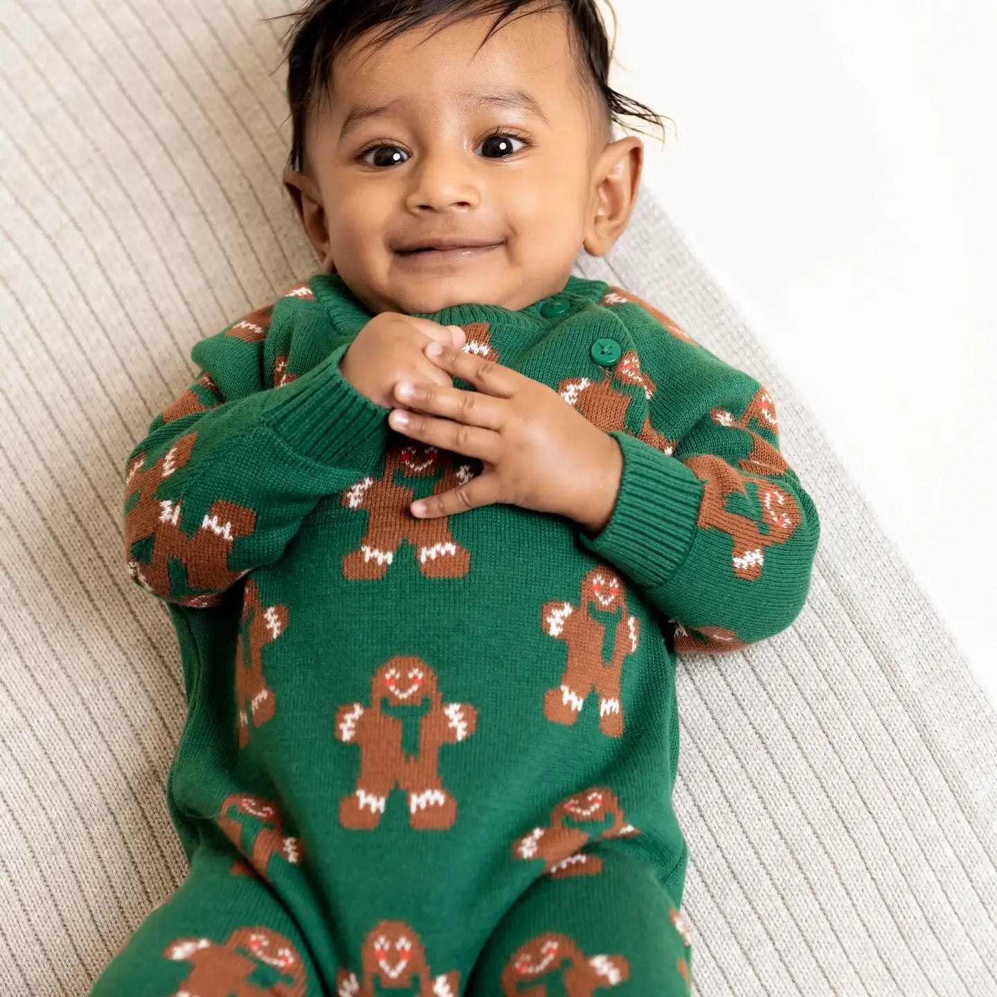 Gingerbread Sweater Romper