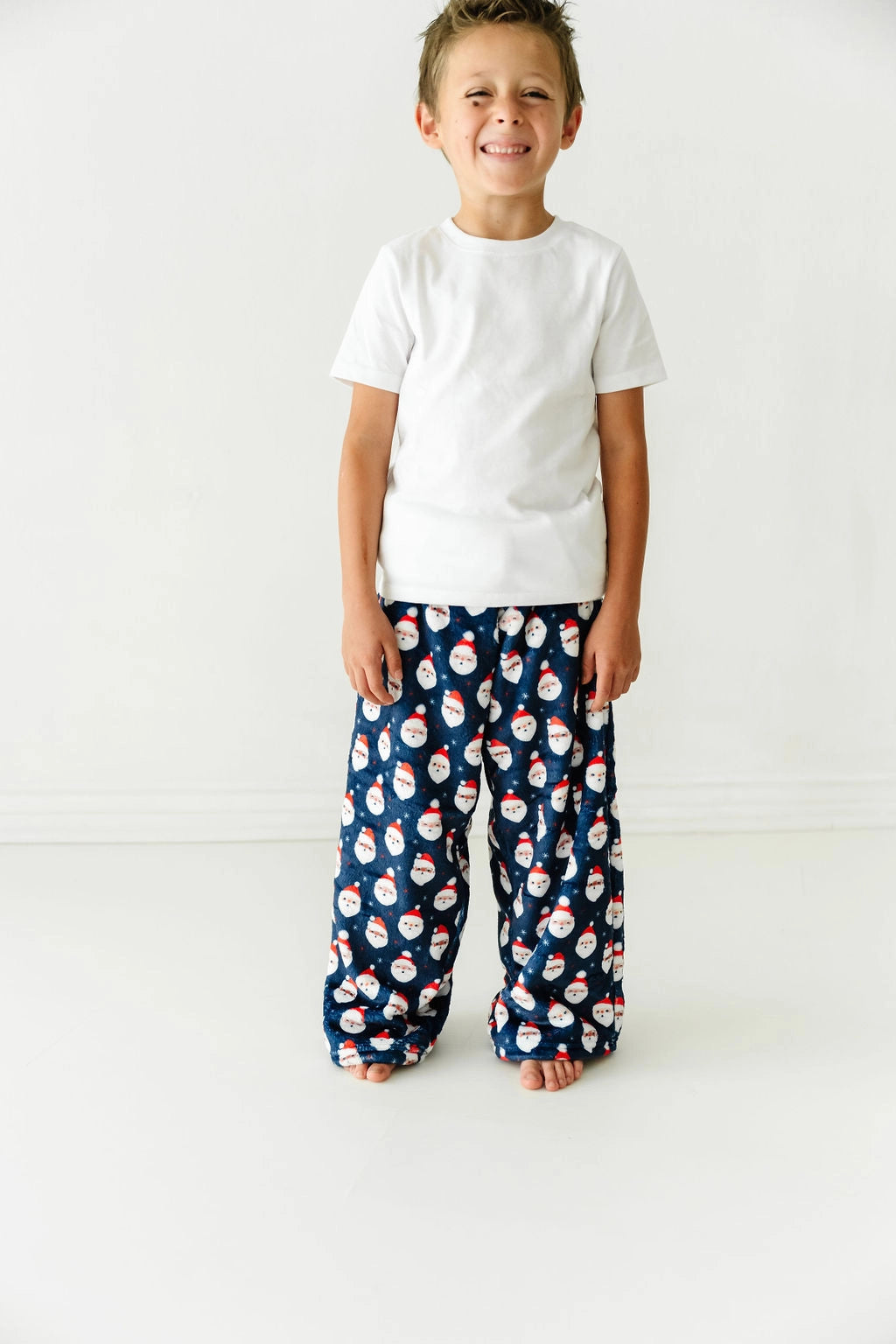 Navy Santa Plush Pants