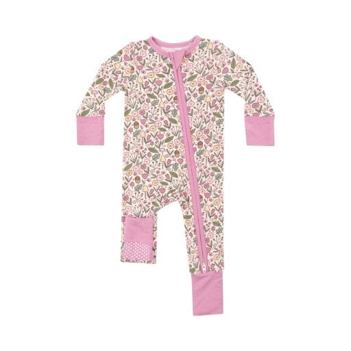 Acorn Floral Convertible Romper Baby Girls Rompers ANGEL DEAR 