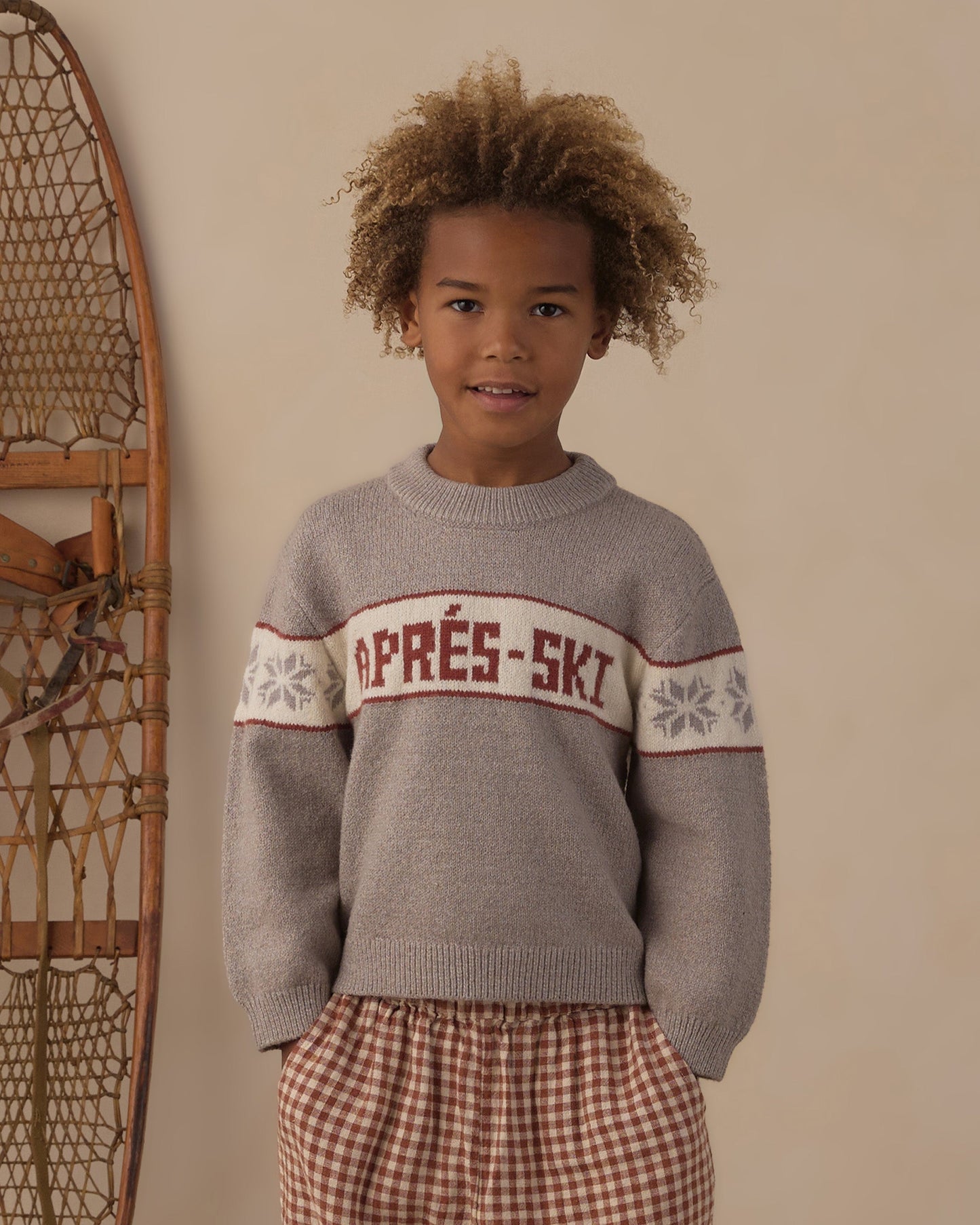 Flat lay of the Apres Ski Reagan Sweater showing the ribbed trim detail