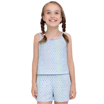 Aqua Hearts Cami PJ Set