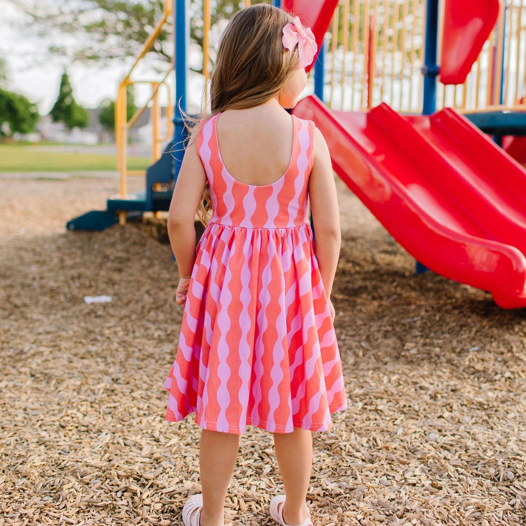Crinkle Pocket Twirl Dress