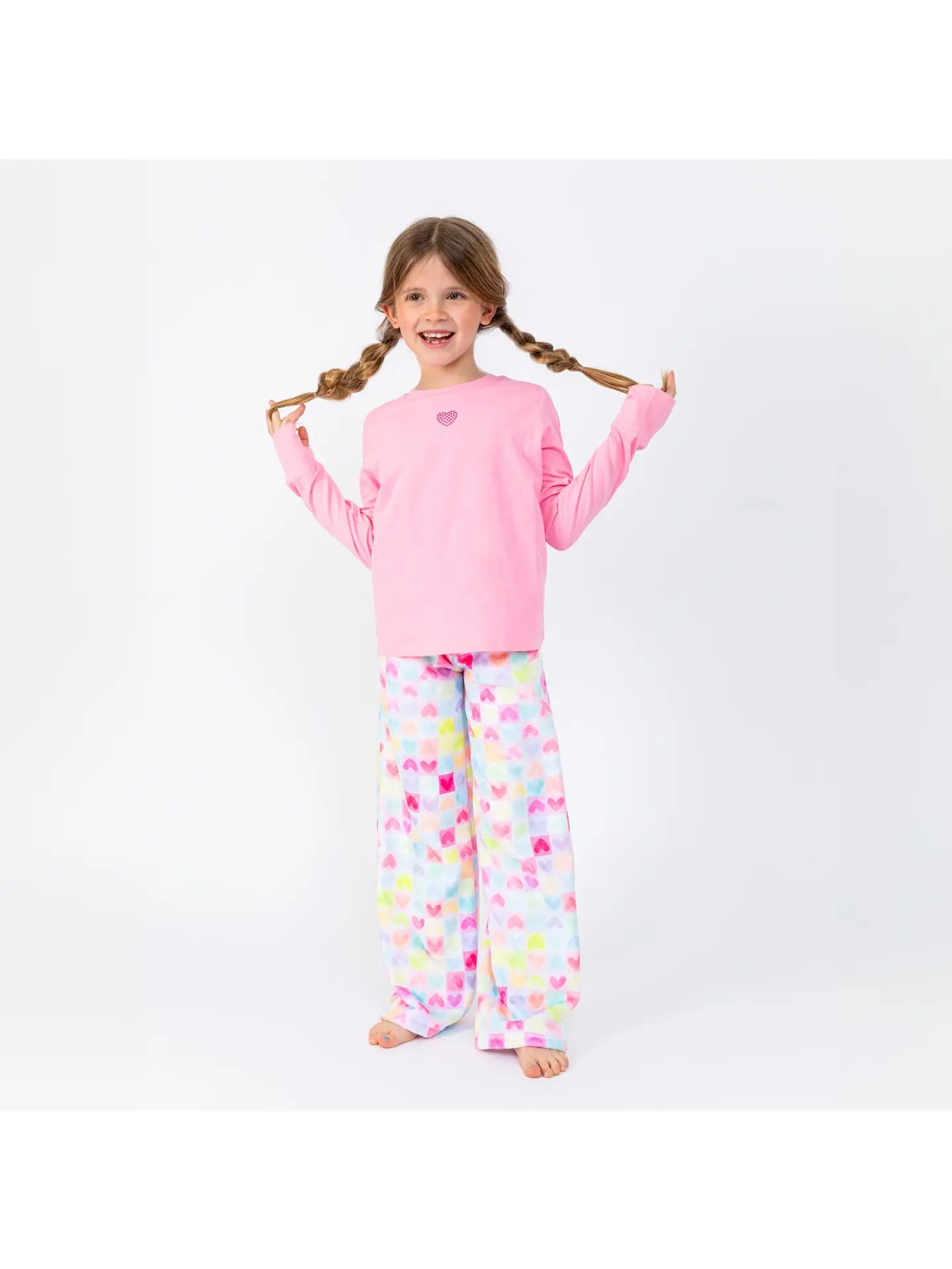 Pink Heart Pajama Top