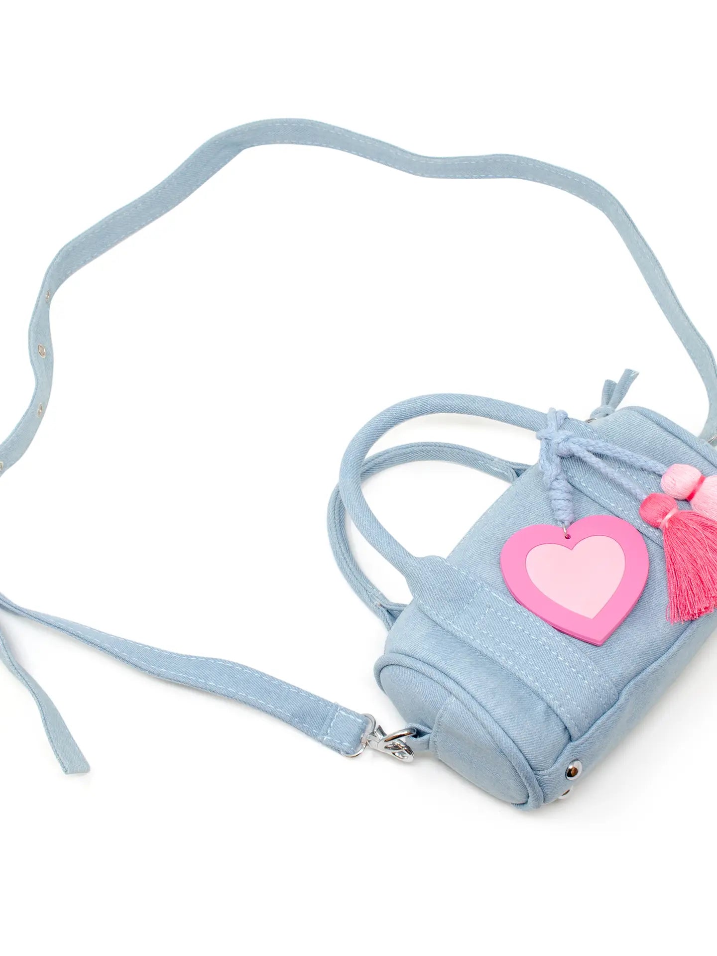 Mini Denim Duffle Bag