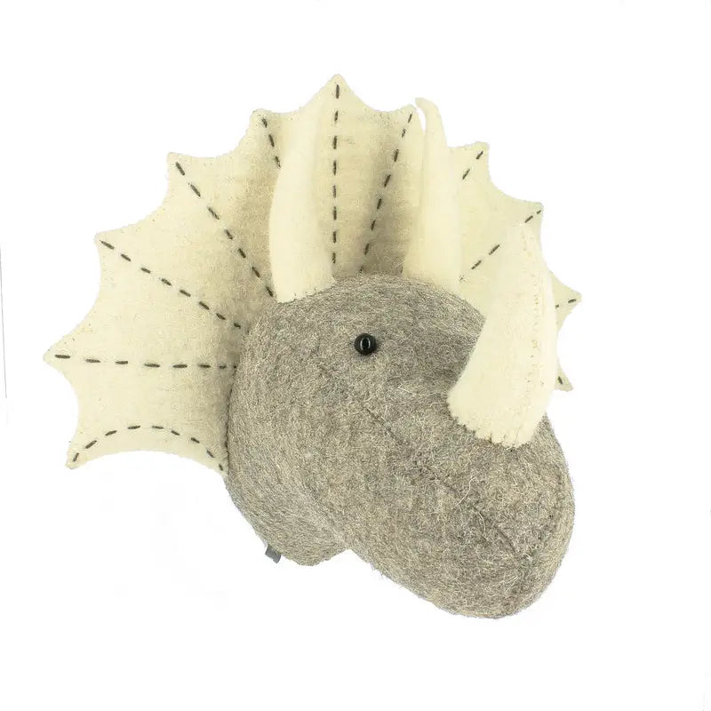 Mini Neutral Triceratops Head