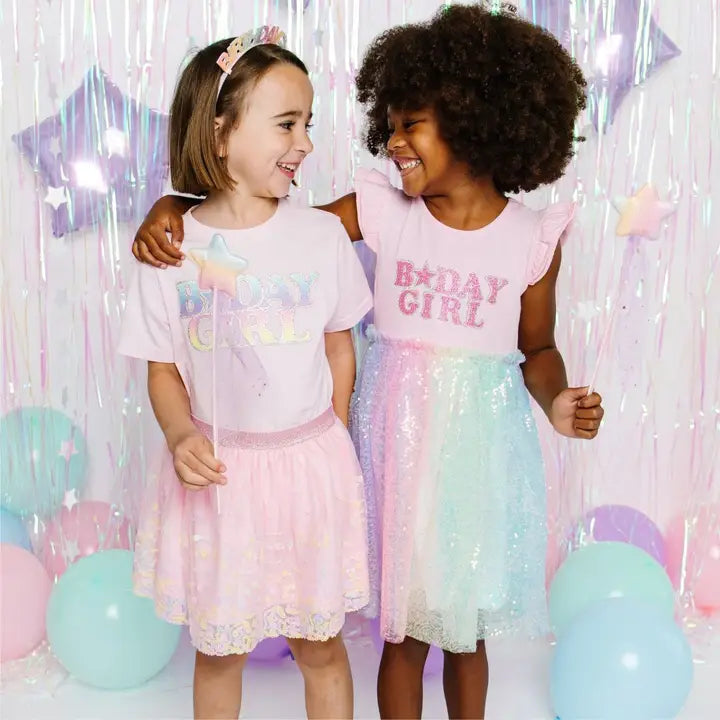 Rainbow Birthday Girl Tee
