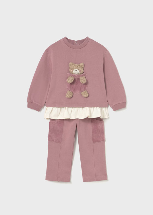Orchid Teddy Bear Sweats Set