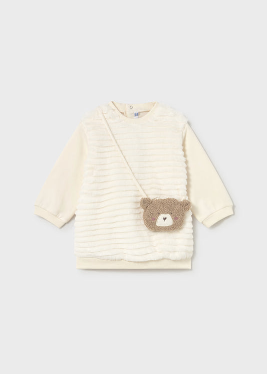 Cream Teddy Purse Dress