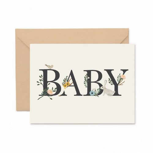 Baby Floral Card 193 GIFT PARENT Ginger P. Designs 