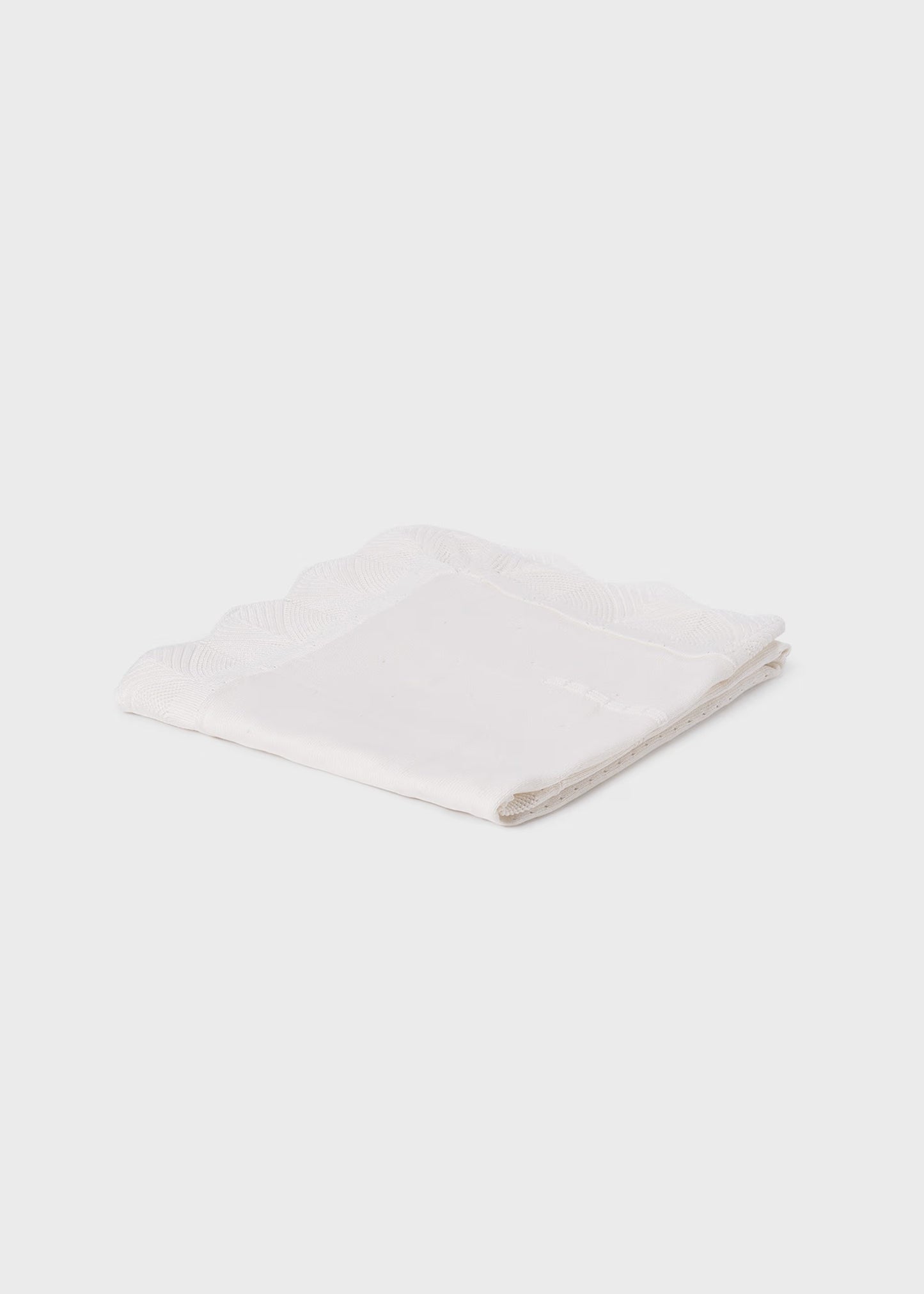 Cream Pointelle Receiving Blanket