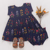 Navy Field Floral Marie Dress Set