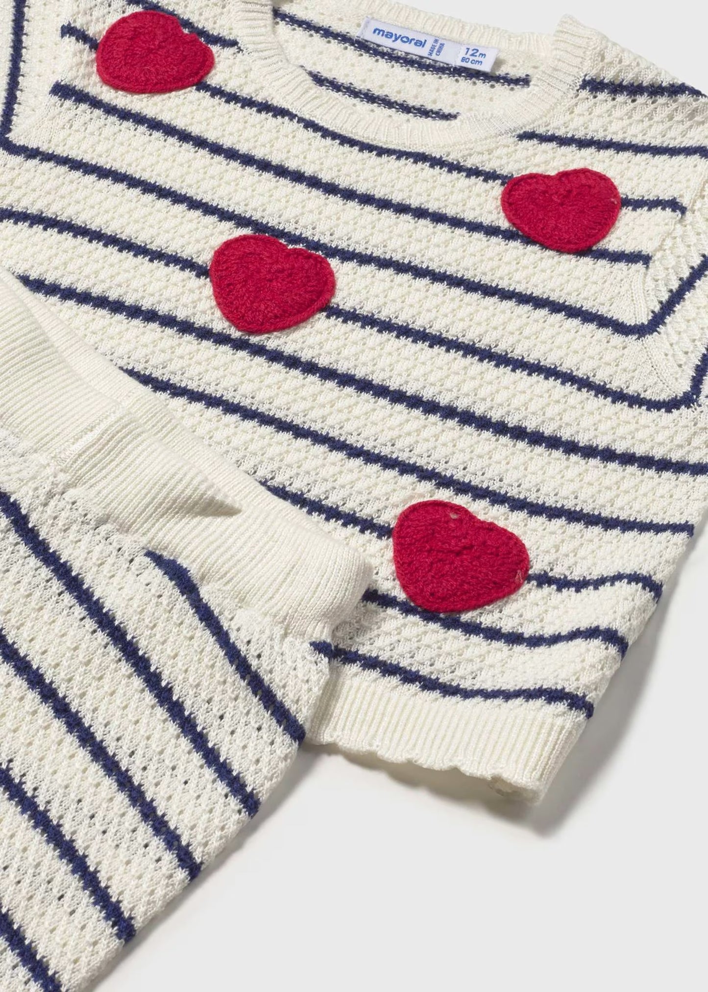 Natural Heart Sweater Set