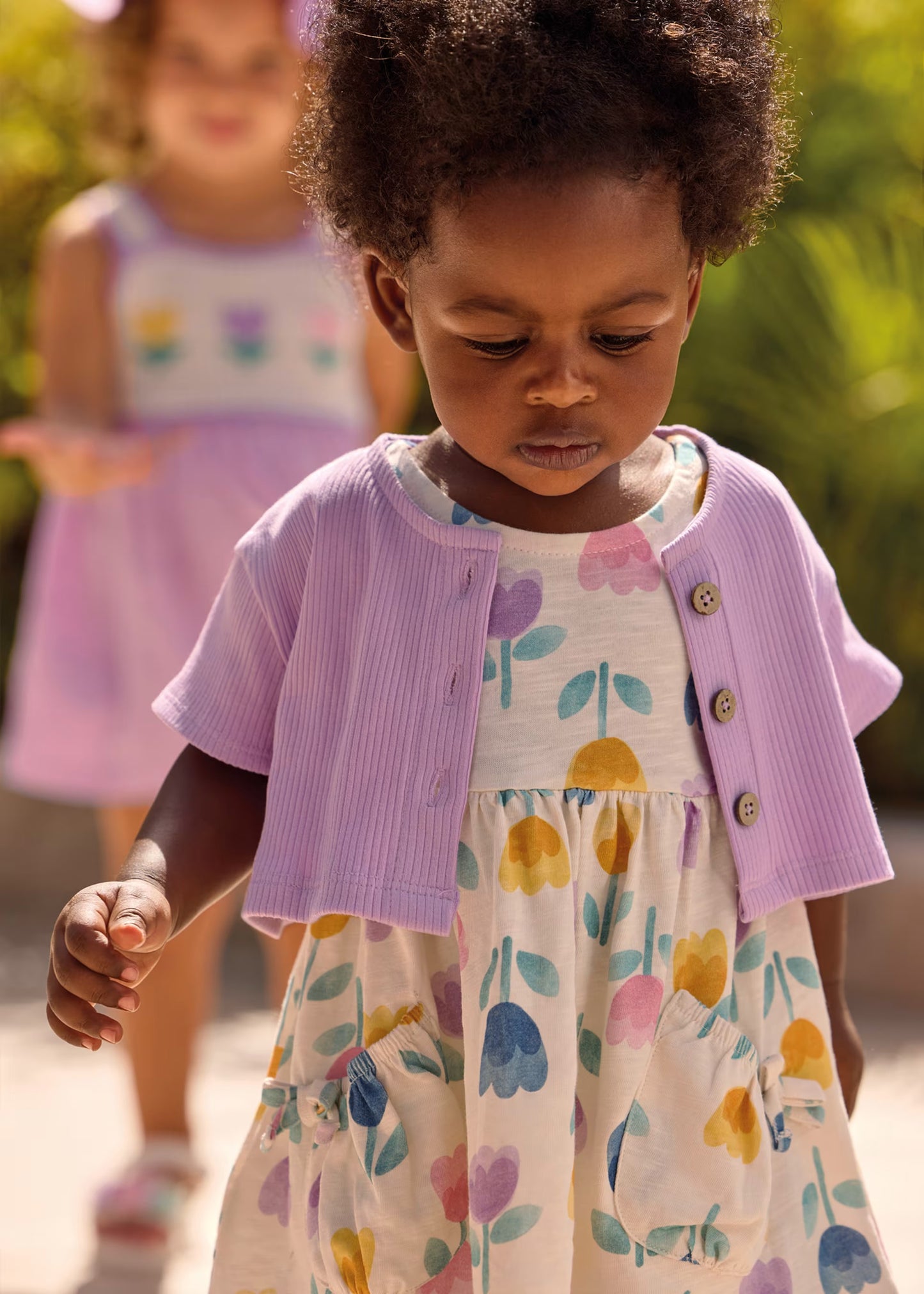 Lilac Tulip Pocket Dress Set