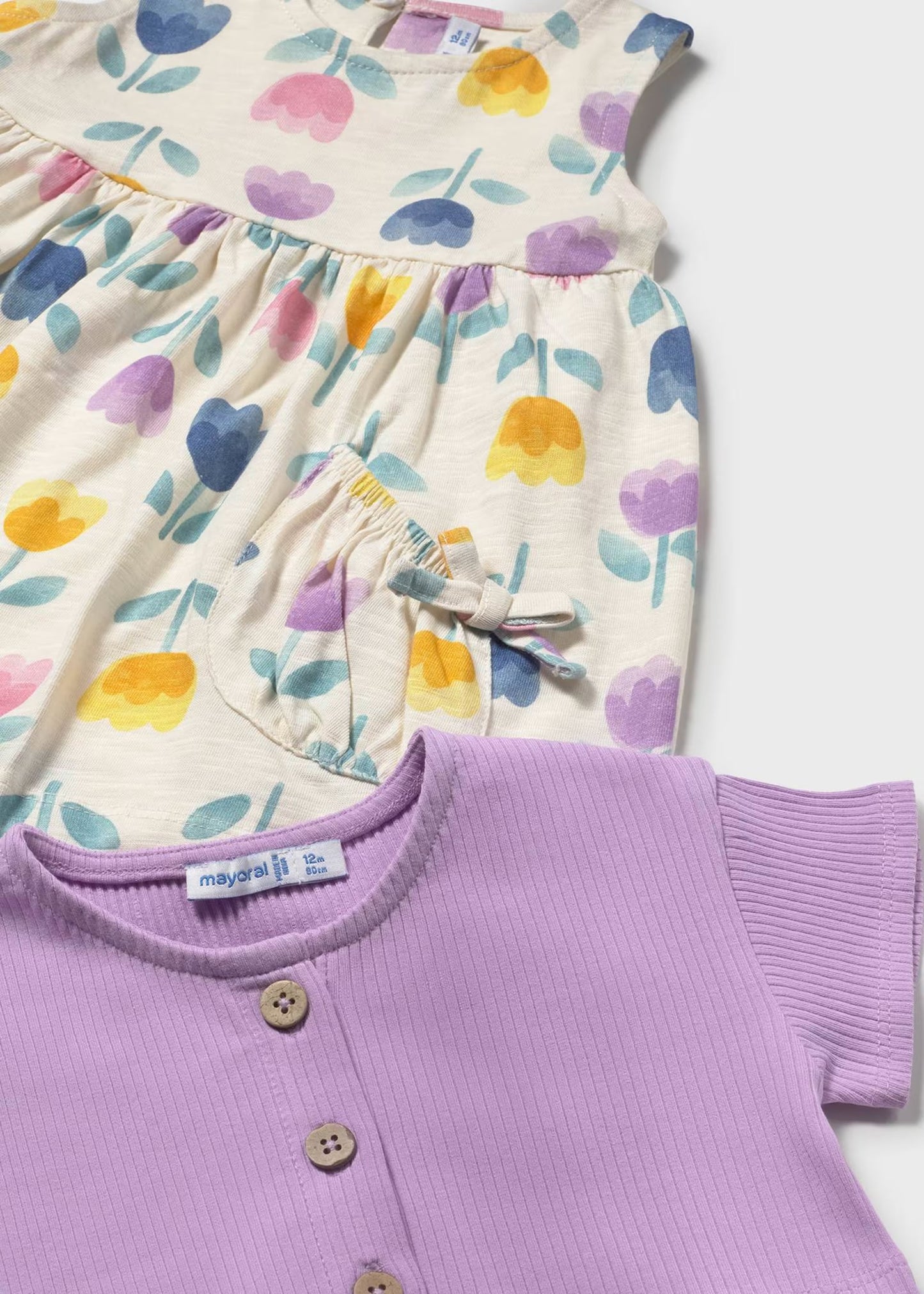 Lilac Tulip Pocket Dress Set