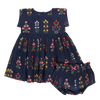 Navy Field Floral Marie Dress Set