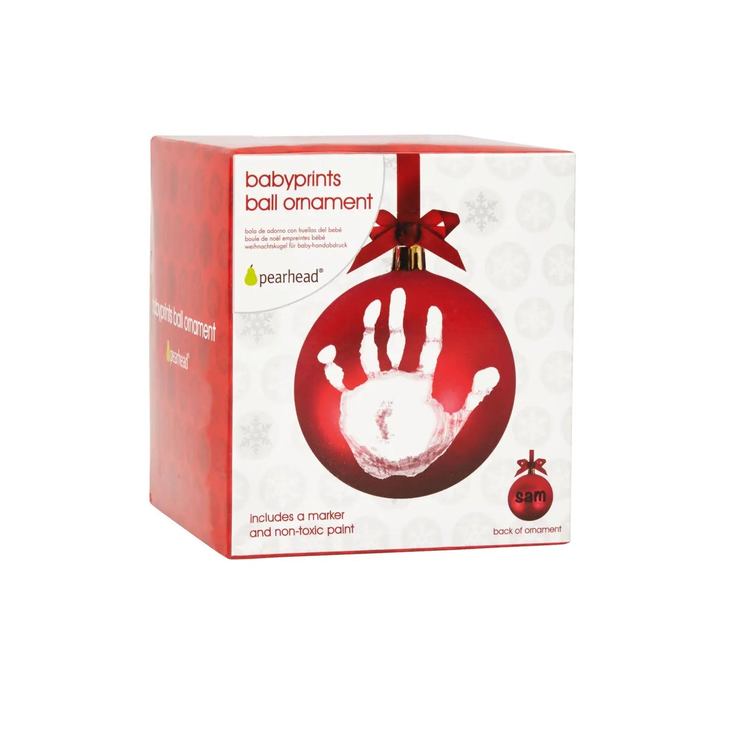 Babyprints Red Ball Ornament 191 GIFT BABY Pearhead 