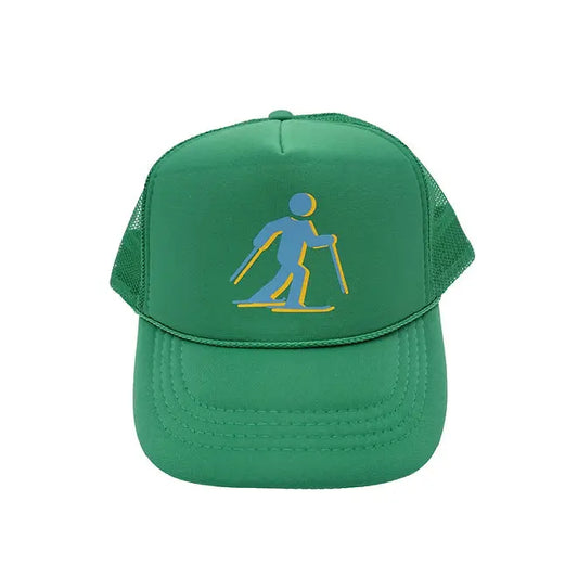 Green Ski Man Trucker Hat