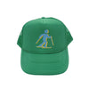 Green Ski Man Trucker Hat