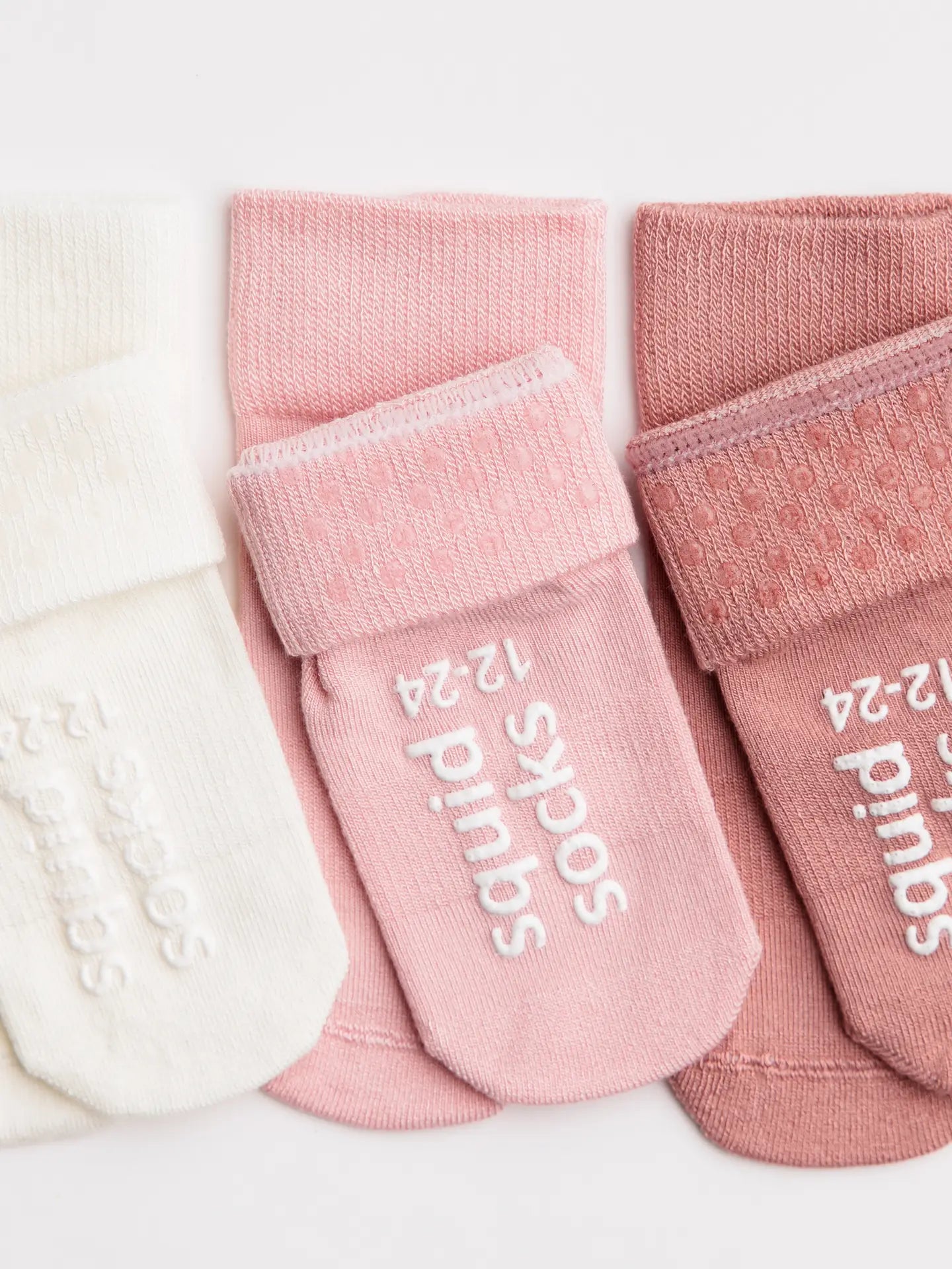 Pink Trio Non-Slip Socks