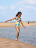 Beach Umbrellas Ruffle One Piece Suit 150 GIRLS APPAREL 2-8 Tea 