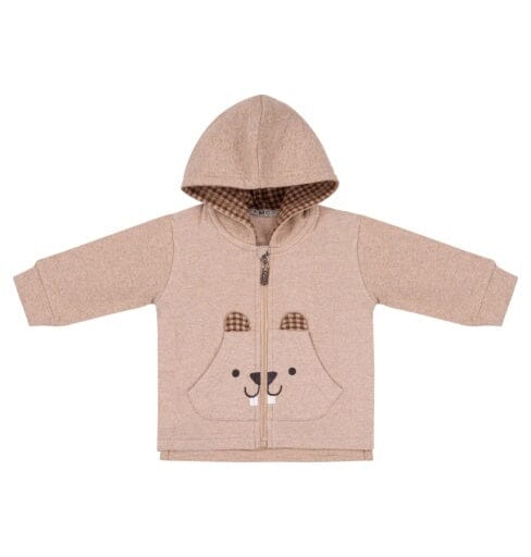 Beaver Zip Hoodie 130 BABY BOYS/NEUTRAL APPAREL EMC 6m 