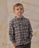 Winter plaid flannel shirt with button-flap pockets by Rylee and Cru