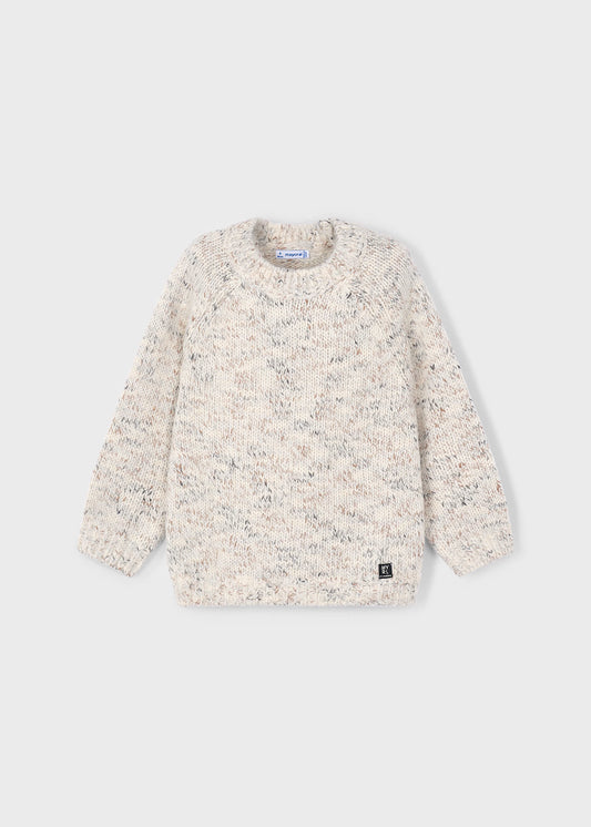 Textured sweater on a light gray background