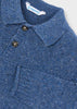 Indigo Marled Polo Sweater