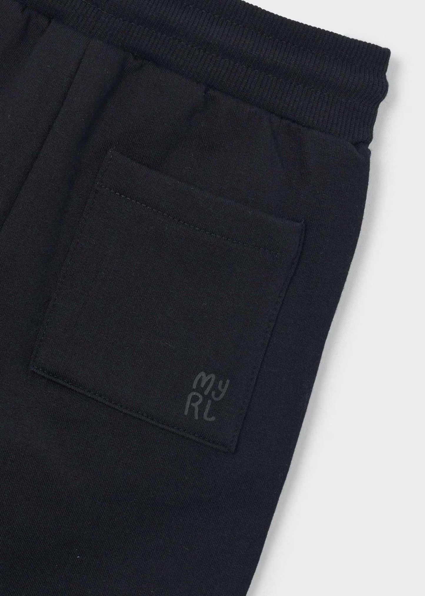 Black Solid Sweatpants