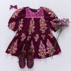 Burgundy Bouquet Fiona Dress