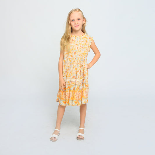 Butter Border Dolly Dress 160 GIRLS APPAREL TWEEN 7-16 Joyous and Free 7 
