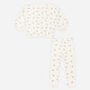 Girl wearing the Butterfly Ditsy Spongey Set sweatshirt and legging set