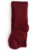 Crimson Fancy Knit Tights