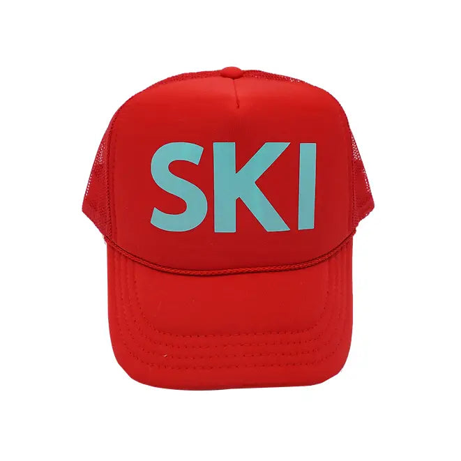 Red Ski Trucker Hat