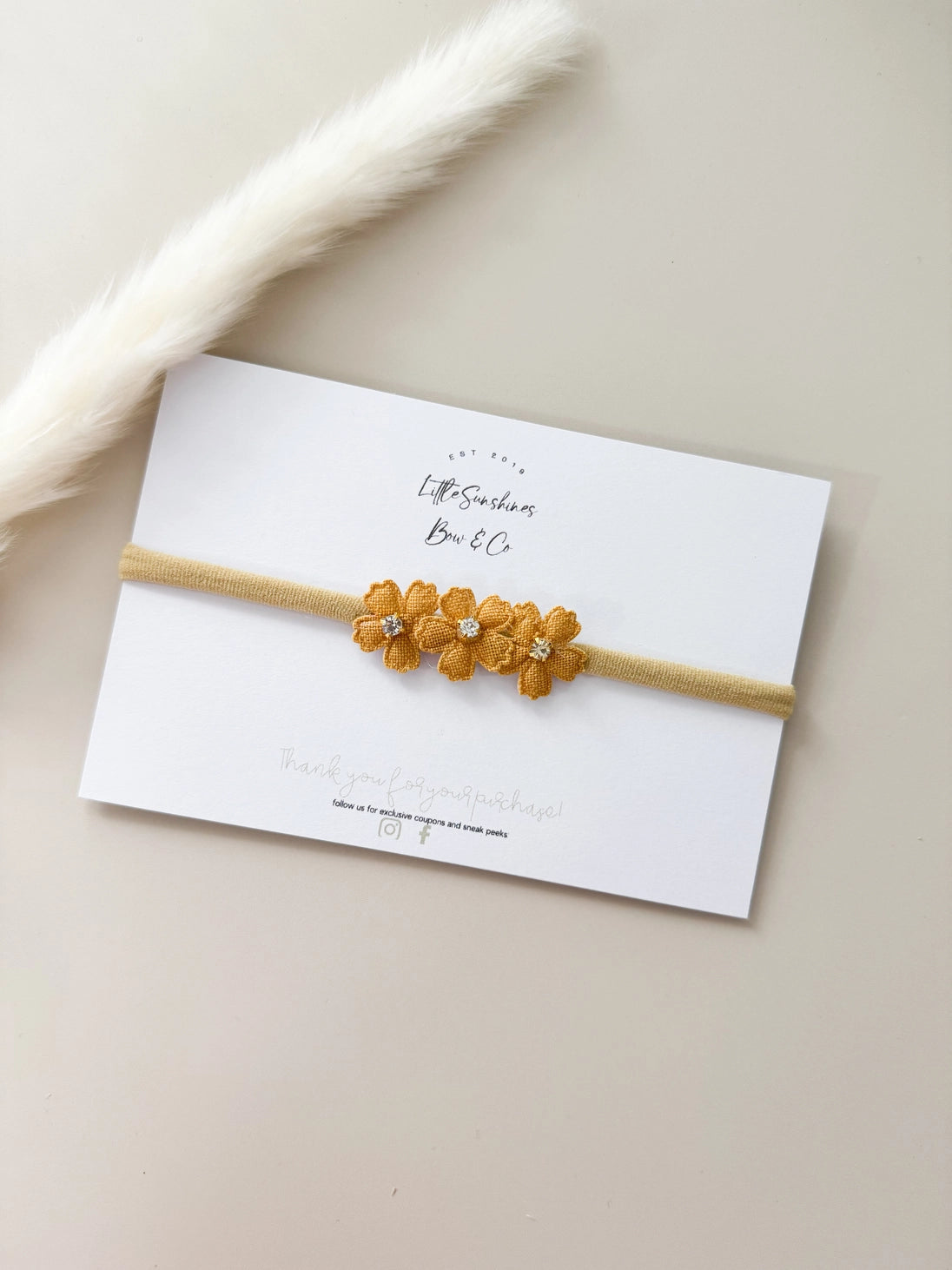 Mustard Floral Headband