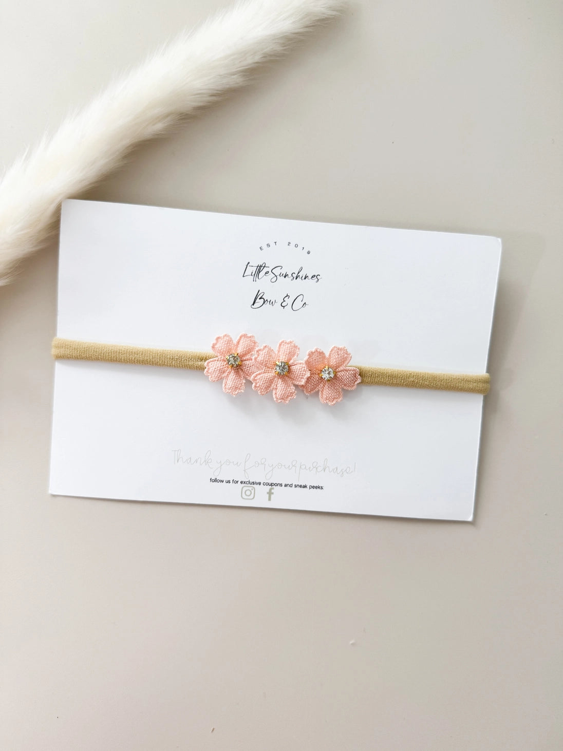 Peach Floral Headband