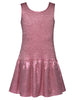 Pink Shimmer Shirred Dress