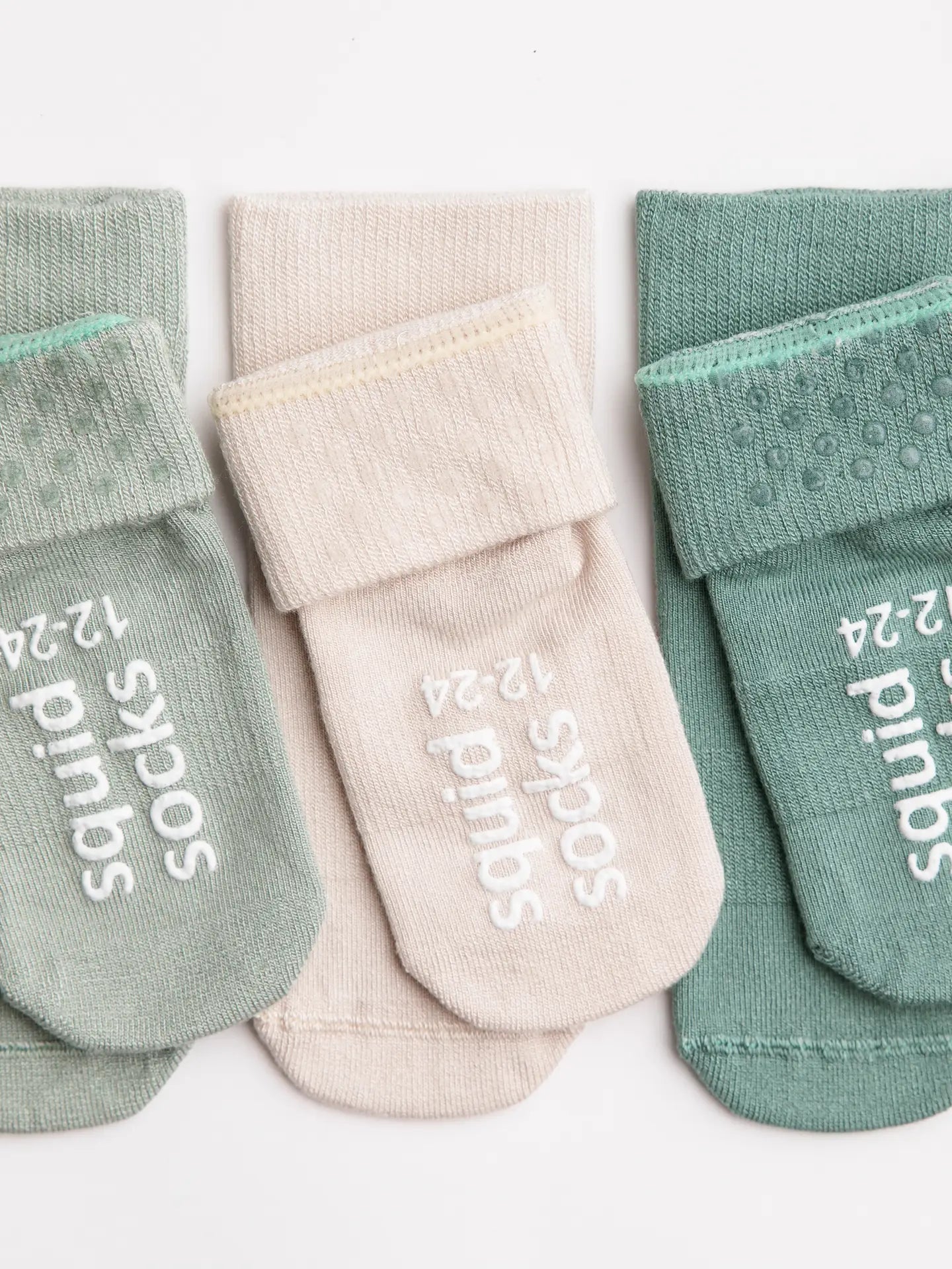 Green Trio Non-Slip Socks