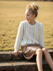 Ivory Sequin Ruffle Sweater