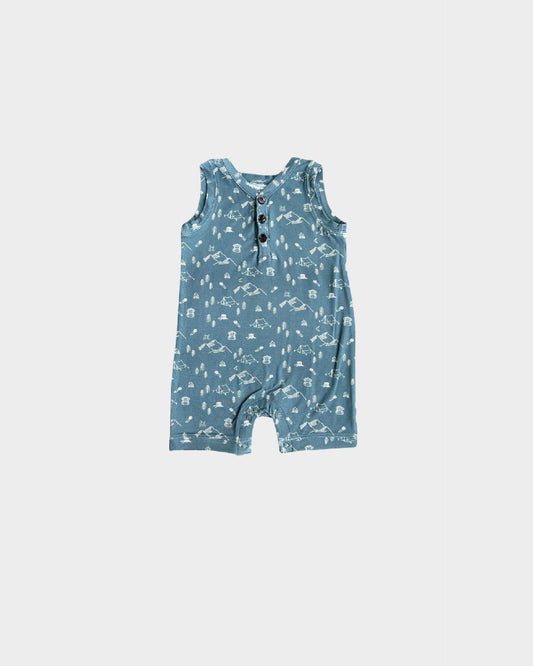 Camp Night Sleeveless Romper 130 BABY BOYS/NEUTRAL APPAREL Baby Sprouts 3-6m 