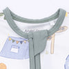 Camping Blue Flip Zip Romper
