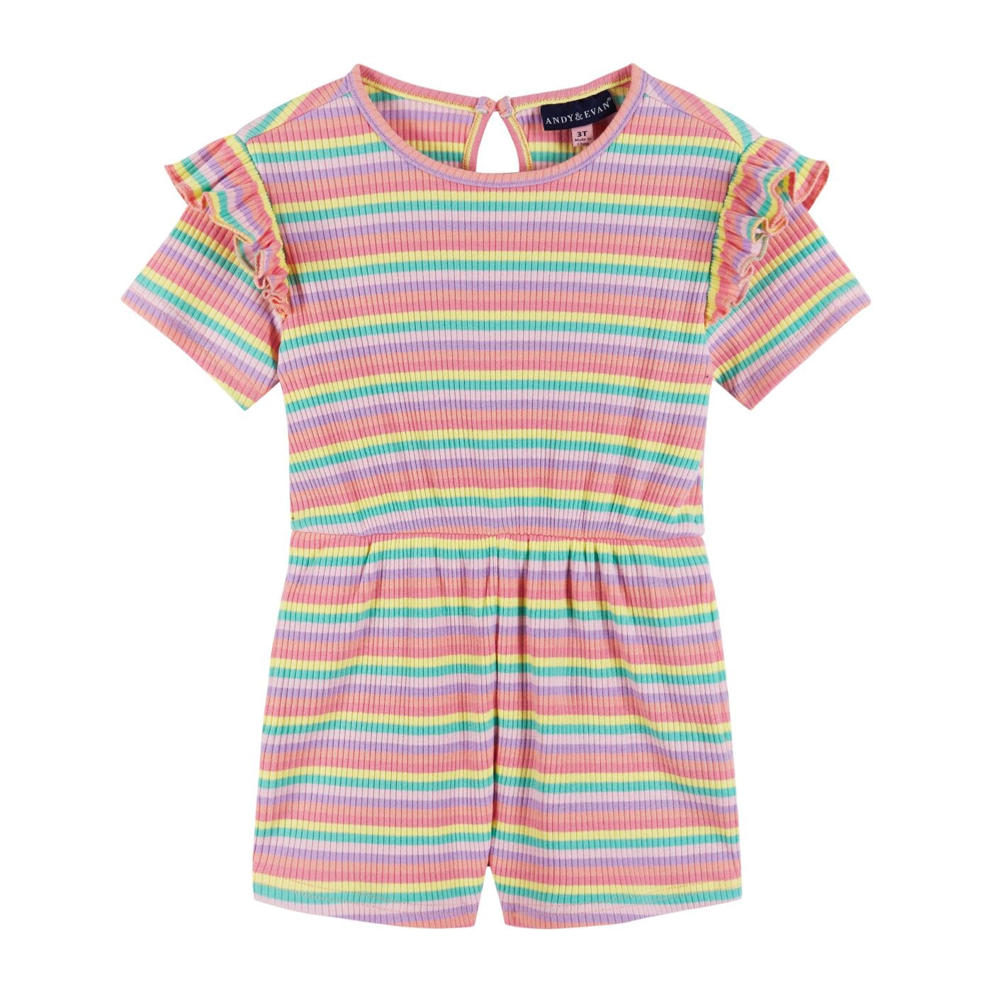 Candy Striped Romper 150 GIRLS APPAREL 2-8 Andy & Evan 2T 