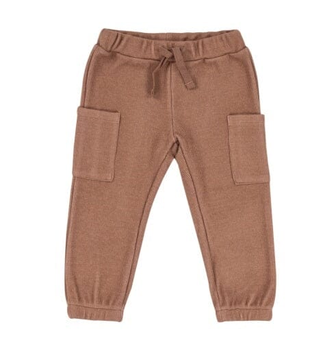 Caramel Ribbed Sweatpants 140 BOYS APPAREL 2-8 EMC 2 