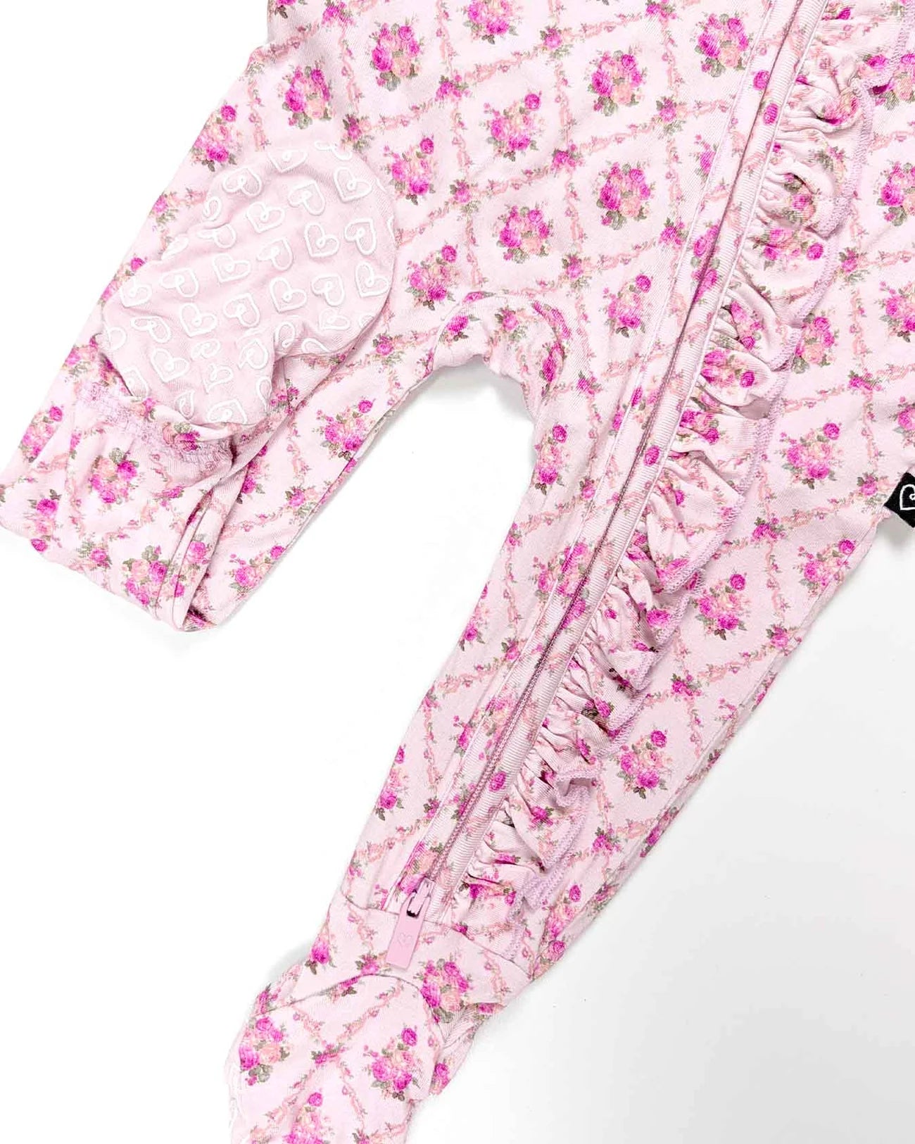 Caroline Ruffled Zip Footie