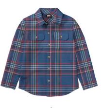 Castle Lake Plaid Flannel Shirt 140 BOYS APPAREL 2-8 Tea 2T 