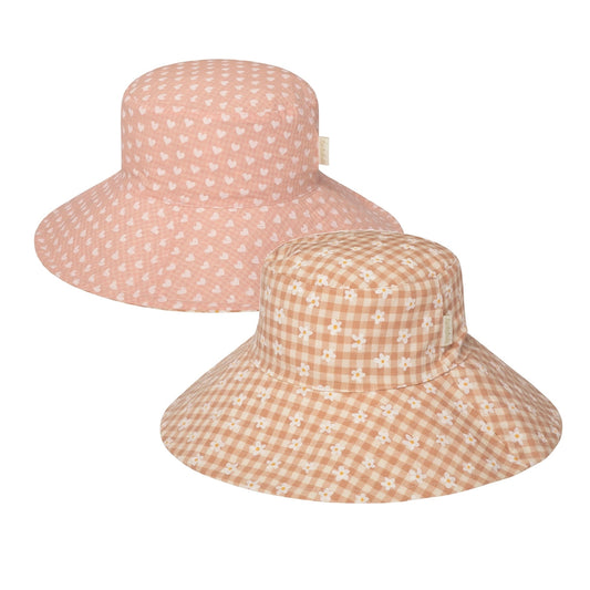 Daisy Gingham Reversible Sun Hat