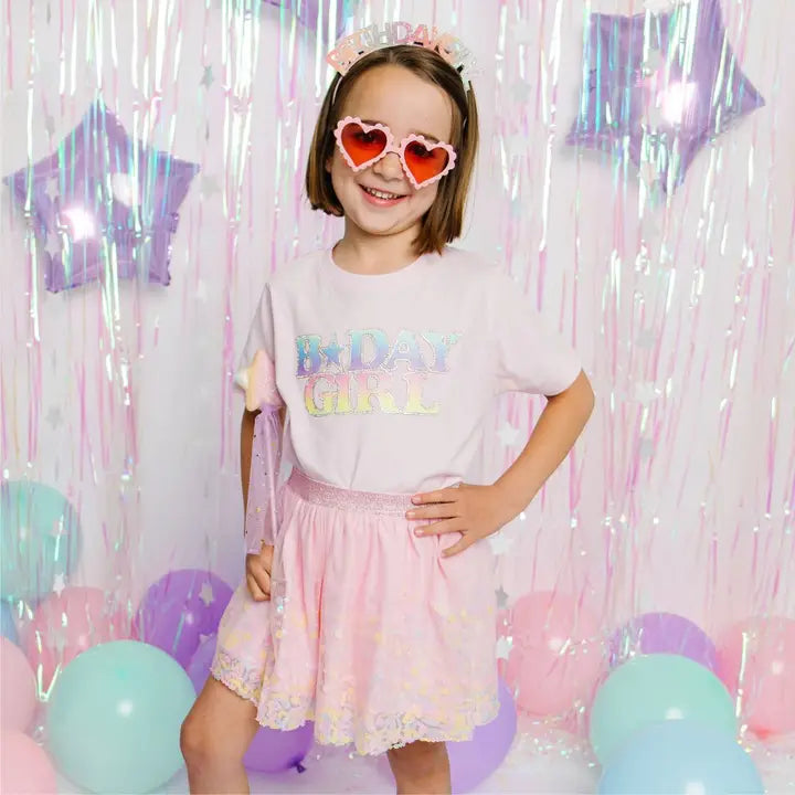 Rainbow Birthday Girl Tee