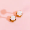 White Opals Earrings