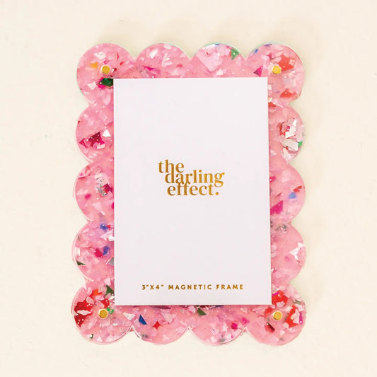 Mini Confetti Pink Magnetic Frame